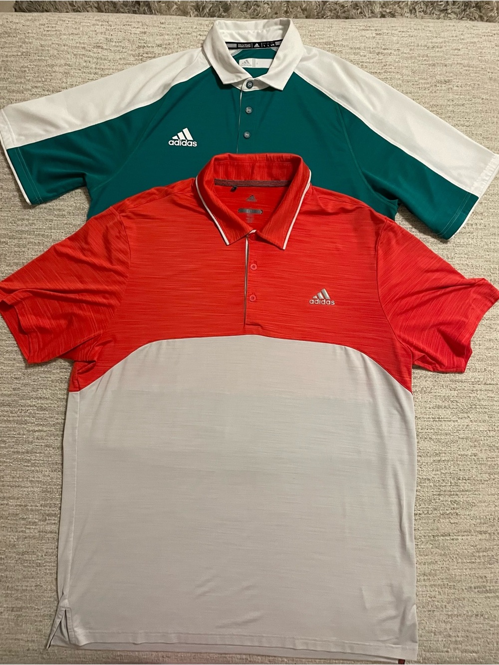 Adidas Golf Mens Polo Shirts Lot of 2 Performance Climalite Large - Picture 2 of 16